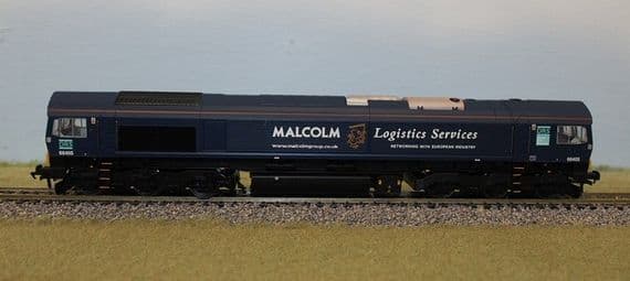 BACHMANN 32-729 Class 66 Diesel 66405 Blue Malcolm Logistics services DCC