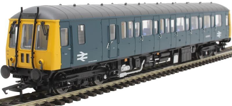 1227 Class 122 BR Blue (Yellow Ends) Single Car DMU TDB975227 - Weathered