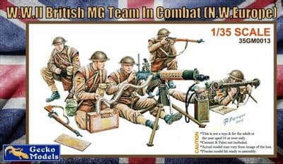 Gecko 35GM0013 1/35 W.W.II British MG Team In Combat Figures