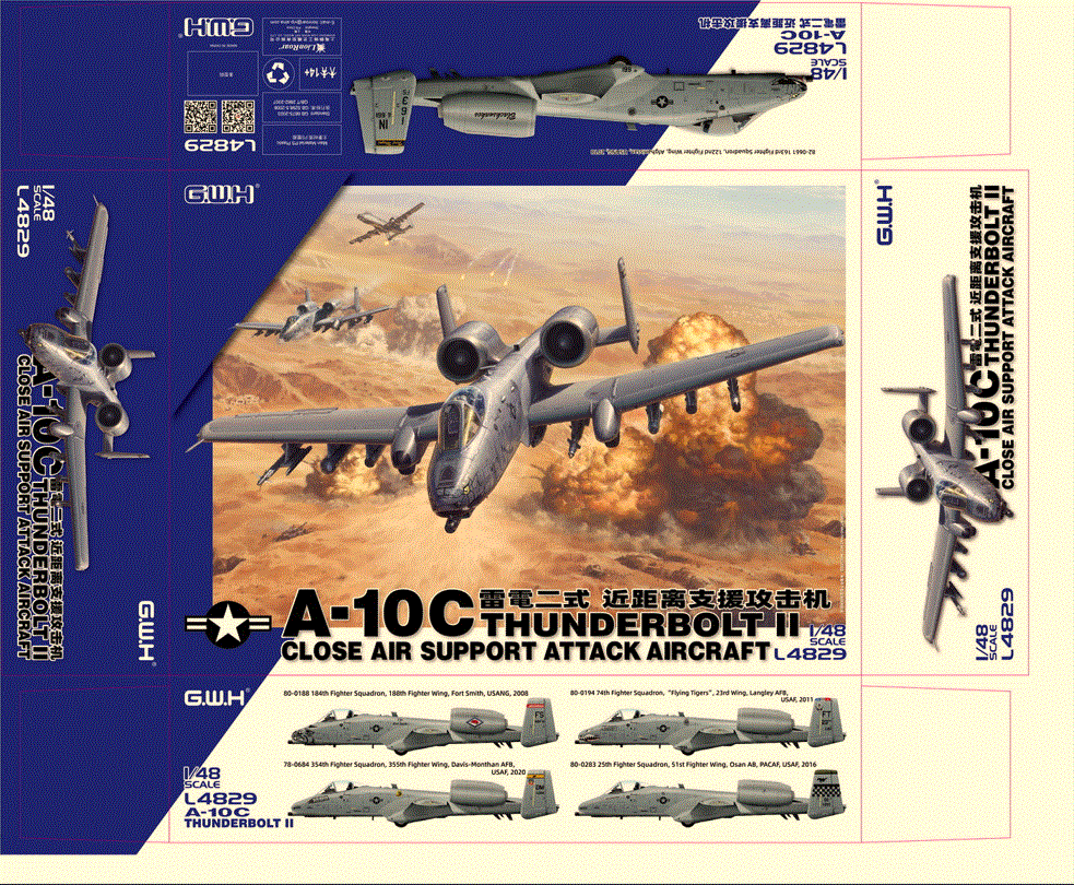 GWH L4829 USAF A-10C Thunderbolt II 1:48 SCALE