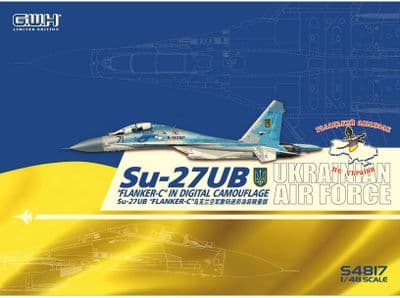 GWH Ukrainian Air Force Su-27UB Limited Edition S4817 1:48 SCALE