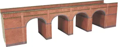 METCALFE PN140 N Scale Red Brick Viaduct