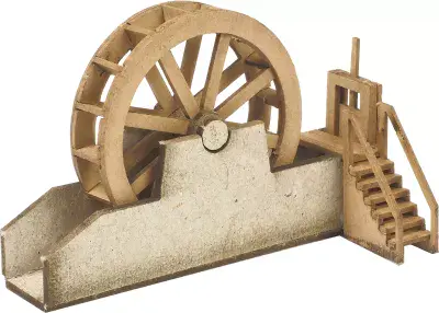 METCALFE PN841 N Scale Waterwheel