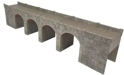 METCALFe PO241 00/H0 SCALE DOUBLE TRACK STONE VIADUCT