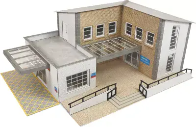 METCALFE PO362 00/H0 Scale Municipal Building