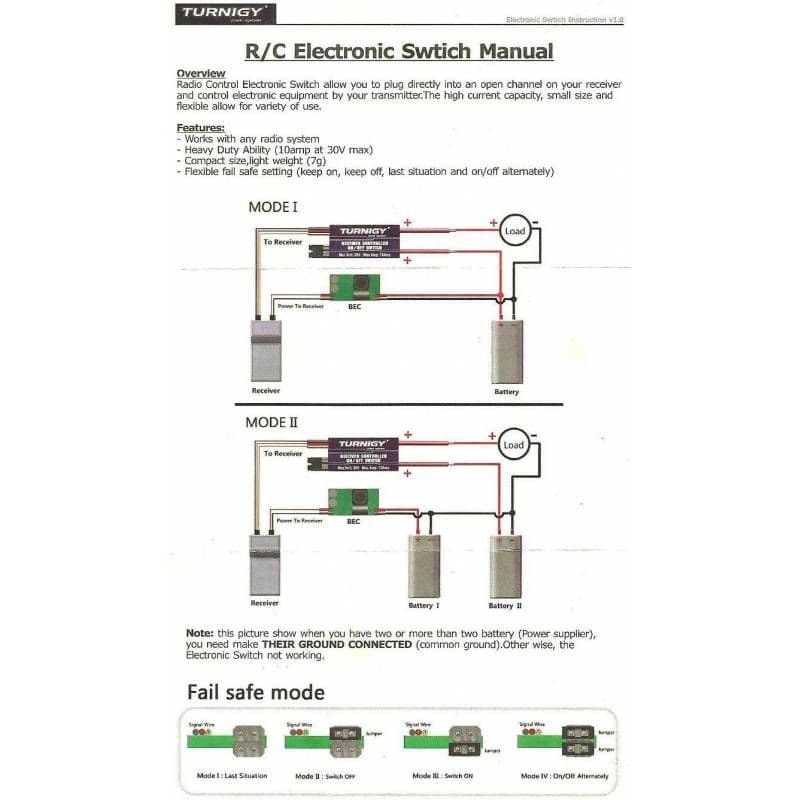 Turnigy Receiver Controlled on/off Switch 10A