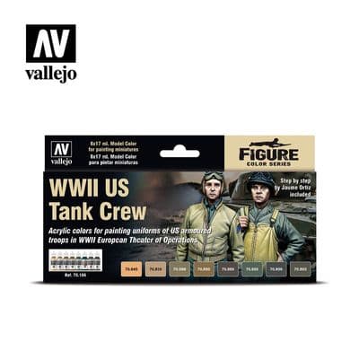 VALLEJO WWII US TANK CREW COLOUR SET 17ML