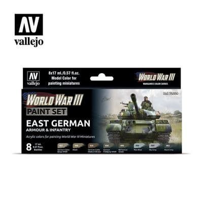 VALLEJO WWIII East German Armour & Infantry SET 17ML