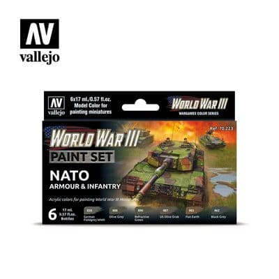VALLEJO WWIII NATO ARMOUR & iNFANTRY SET 17ML