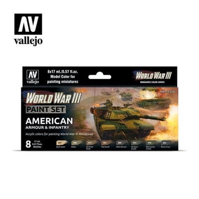 VALLEJO WWIII US ARMOUR & INFANTRY SET 17ML