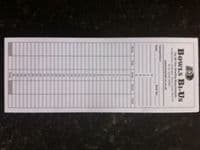 Bowls Bi-Us Scorecards (100)