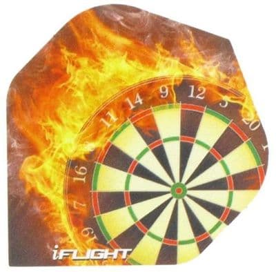 Dartboard Flames Flight