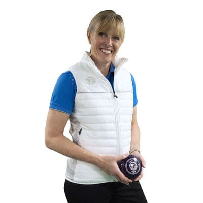 Taylor Ladies Puffa Bodywarmer - White/Grey - Size Small Only