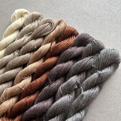 "Sweet Peas" - Linen Mini Hanks  - Neutrals