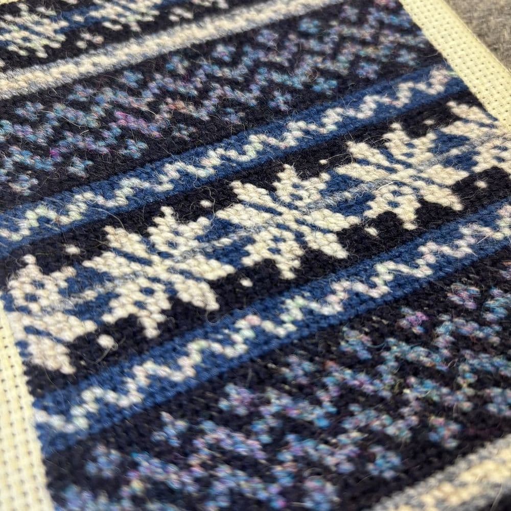 Fair Isle Needlepoint kit - Winter Sky
