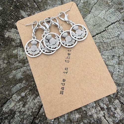 Handmade Stitch Markers for Crochet - Thistles