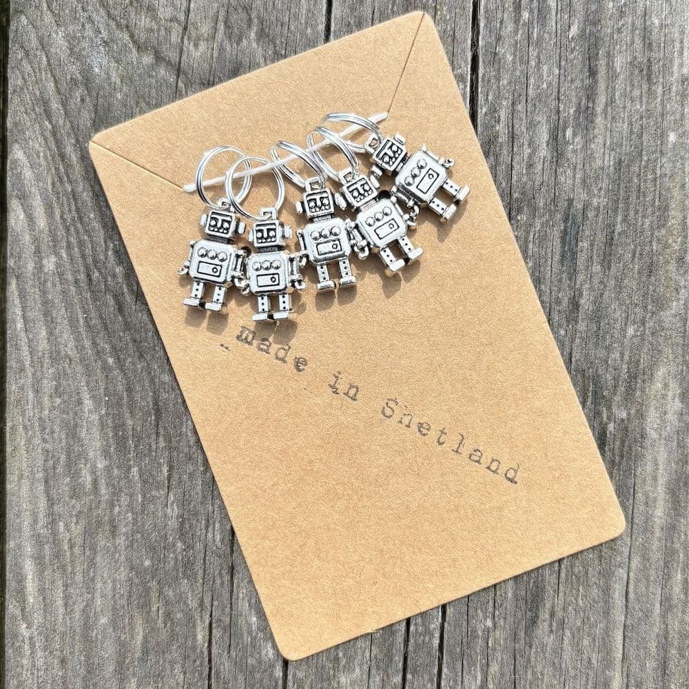 Handmade Stitch Markers - Robots