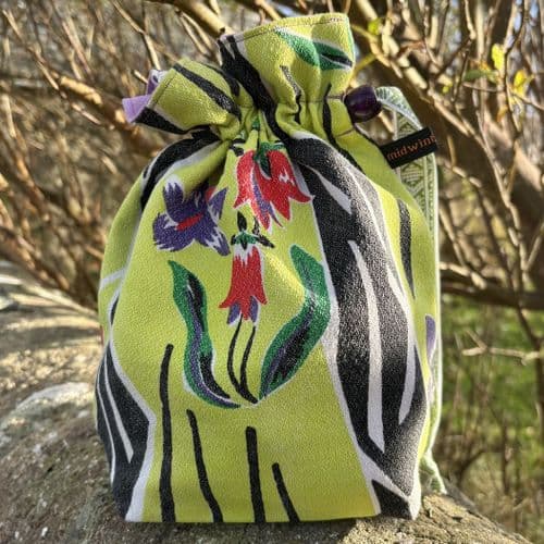 Vintage Fabric Knitting Bag - Bluebells