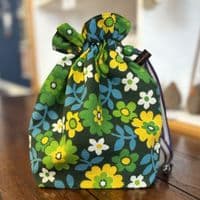 Vintage Fabric Knitting Bag - Buttercups