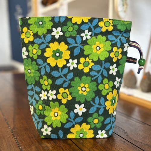Vintage Fabric Knitting Bag - Buttercups