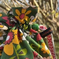 Vintage Fabric Knitting Bag - Camping Holiday