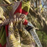 Vintage Fabric Knitting Bag - Hellebore