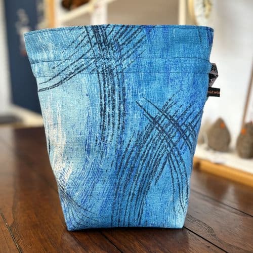 Vintage Fabric Knitting Bag - Oceans