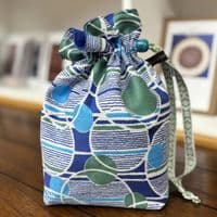 Vintage Fabric Knitting Bag - Ripples