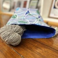 Vintage Fabric Knitting Bag - Ripples