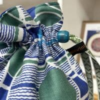 Vintage Fabric Knitting Bag - Ripples