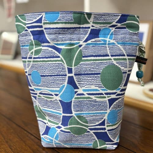 Vintage Fabric Knitting Bag - Ripples