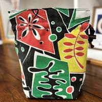 Vintage Fabric Knitting Bag - Rock Garden