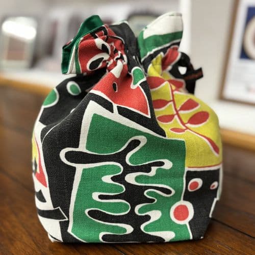 Vintage Fabric Knitting Bag - Rock Garden