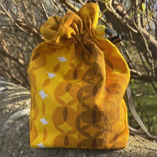 Vintage Fabric Knitting Bag - Sunshine