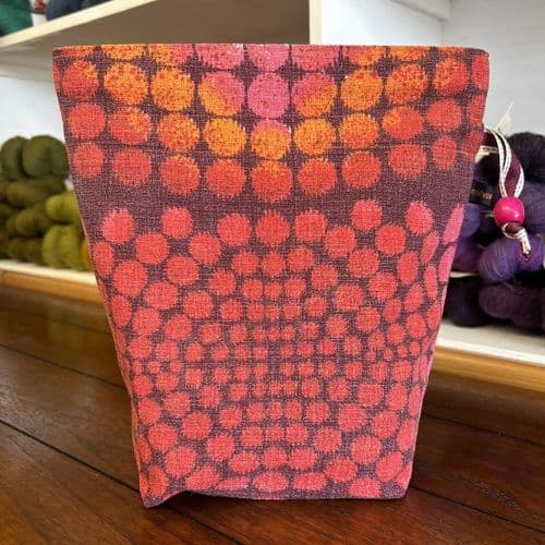 Vintage Fabric Knitting Bag - Volcano