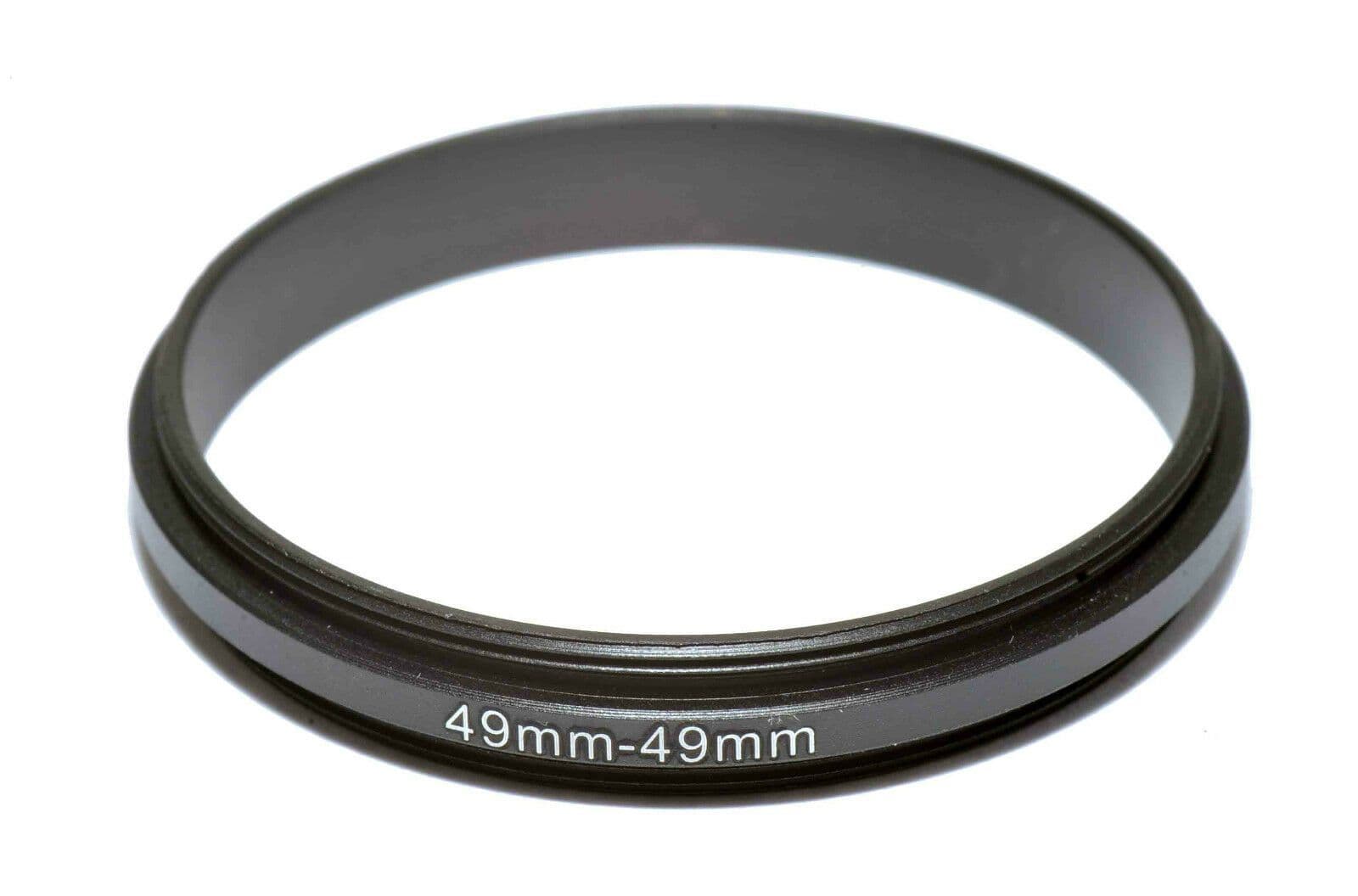 49mm To 49mm Male-to-Male Double Coupling Ring / Reverse Macro Lens Adapter