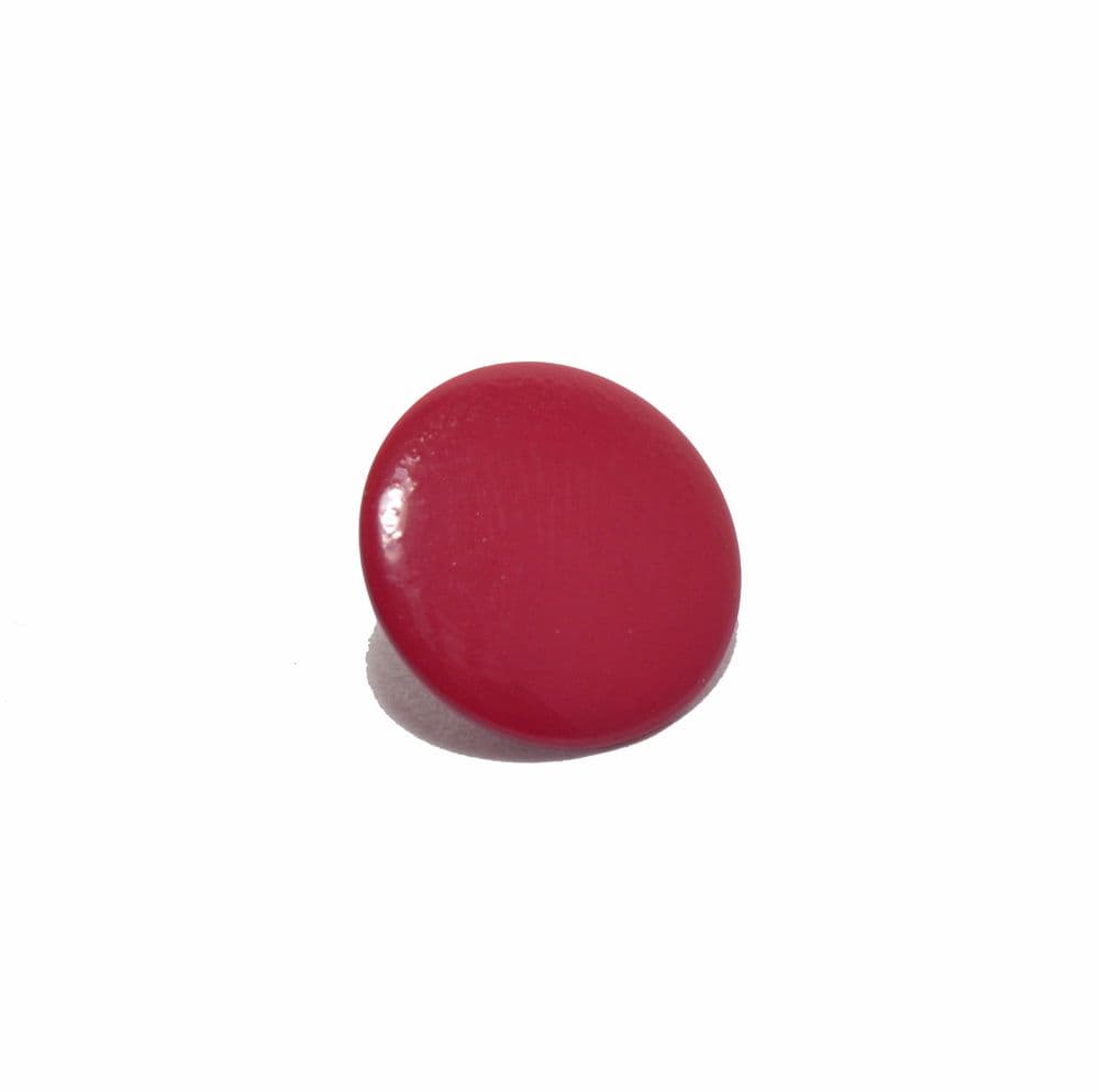 Dark Red Soft Shutter Button Convex