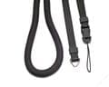 Fully Adjustable Nylon Rope Camera Strap With Quick Release & Split Rings Black