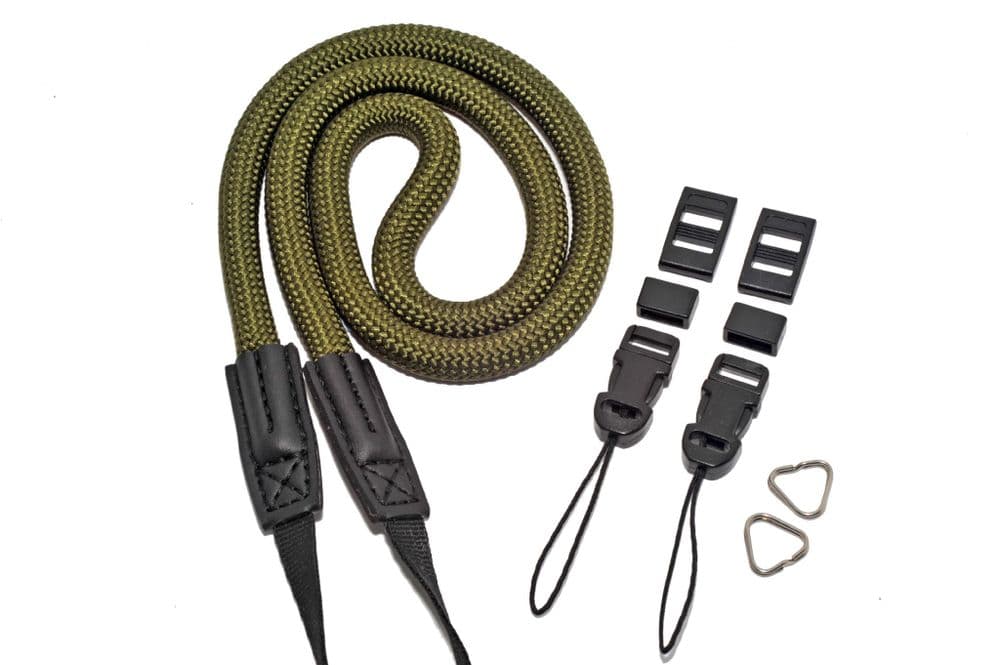 Fully Adjustable Nylon Rope Camera Strap With Quick Release & Split ...