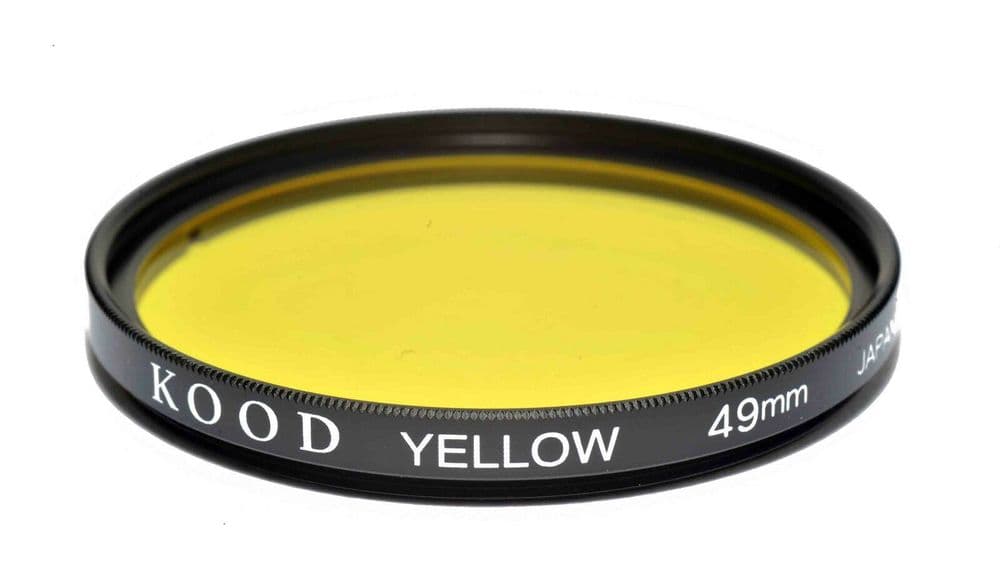 Yellow Filter Optometry Kood High Quality Optical Glass Yellow Filter Made in Japan 49mm