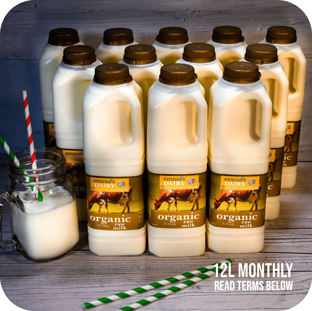 12L Raw Organic Milk Monthly Subscription
