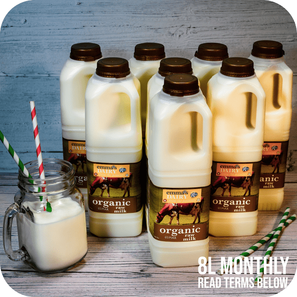 8L Raw Organic Milk Monthly Subscription