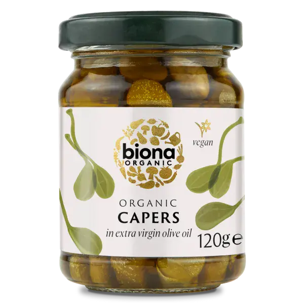 Biona Organic Capers in Extra Virgin Olive Oil