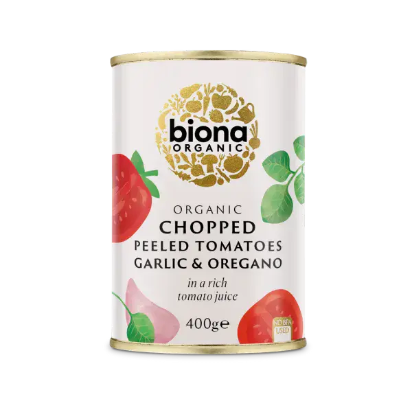 Biona Organic Chopped Tomatoes Garlic & Oregano