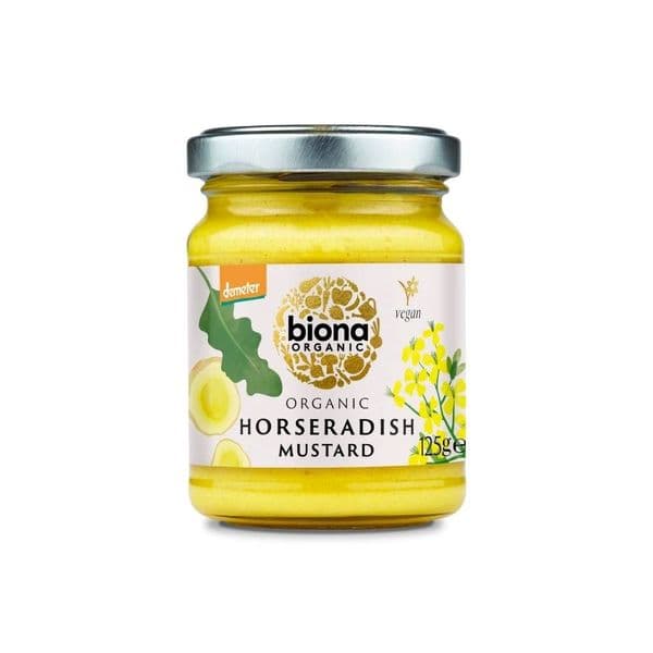 Biona Organic Horseradish Mustard 125g
