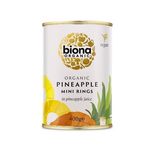 Biona Organic Mini Pineapple Rings 400g