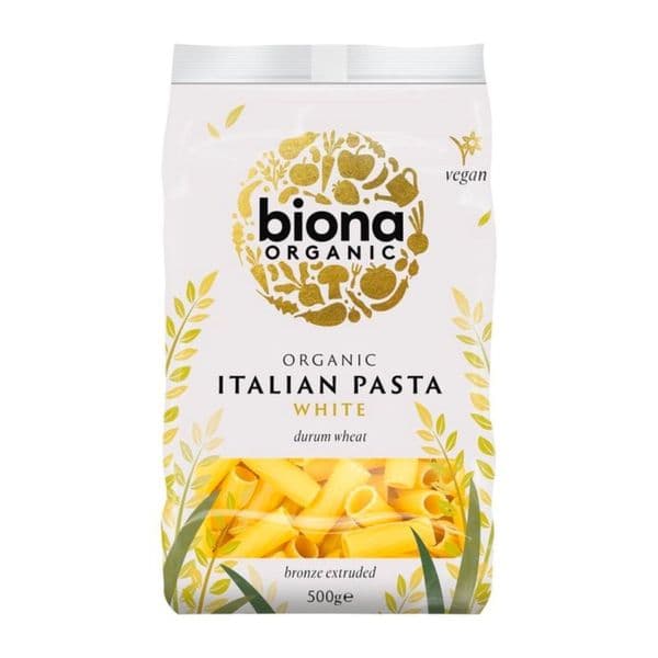 Biona Organic White Rigatoni Pasta 500g