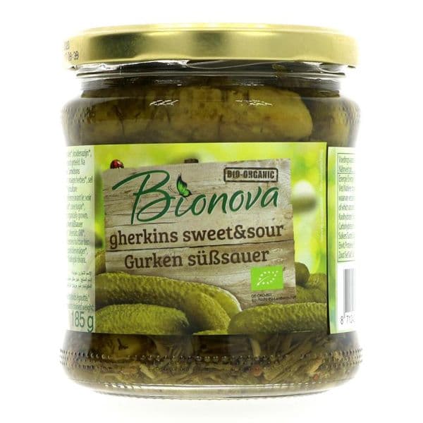 Bionova Sweet and Sour Gherkins
