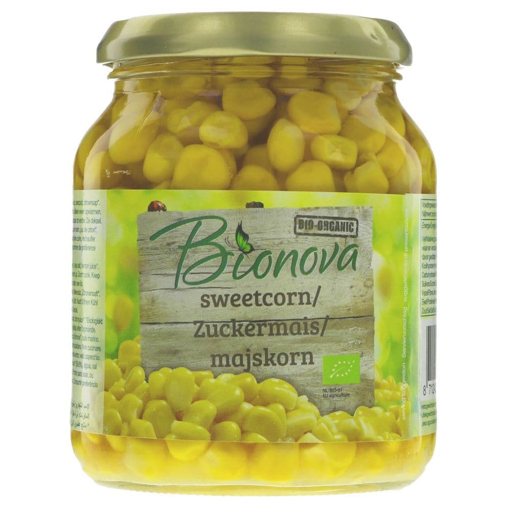 Bionova Sweetcorn Glass Jar 340g