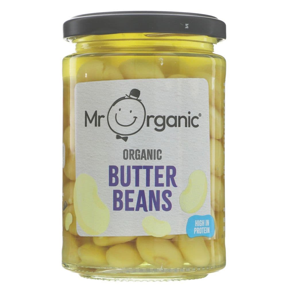 Mr Organic Butter Beans Glass Jar 350g